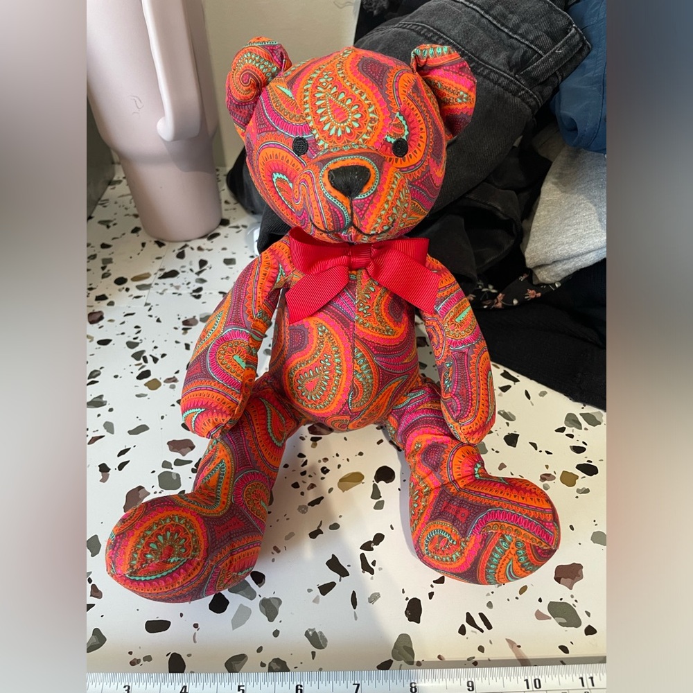Crabtree & Evelyn Vibrant Paisley Teddy Bear